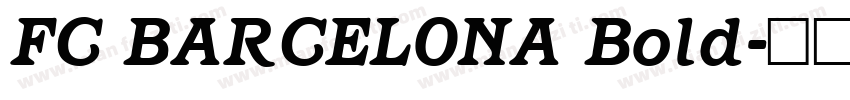 FC BARCELONA Bold字体转换